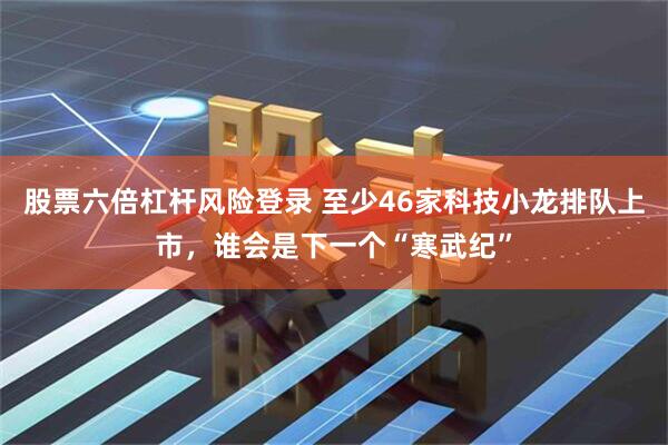 股票六倍杠杆风险登录 至少46家科技小龙排队上市，谁会是下一个“寒武纪”