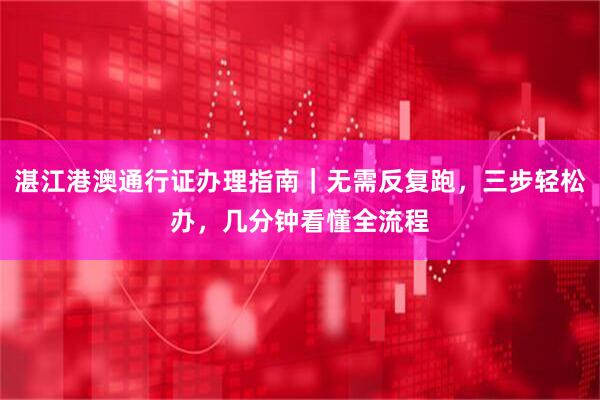 湛江港澳通行证办理指南｜无需反复跑，三步轻松办，几分钟看懂全流程